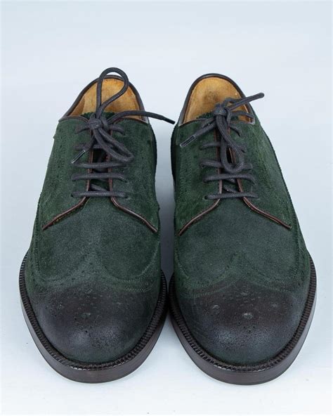 lot  pair  green suede shoes