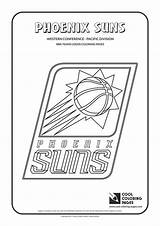 Coloring Nba Pages Logos Basketball Teams Suns Phoenix Cool Logo Team Conference Clubs Western Pacific Sun Mascot Kids Educational Lakers sketch template