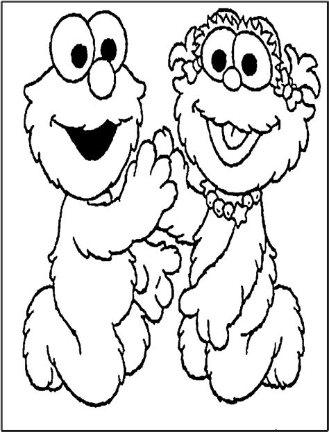 elmo number  colouring pages page