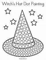 Dot Hat Painting Coloring Witch Halloween Preschool Pages Twistynoodle Template Twisty Toddlers Activities Noodle Craft Witchs Print Pumpkin Built California sketch template