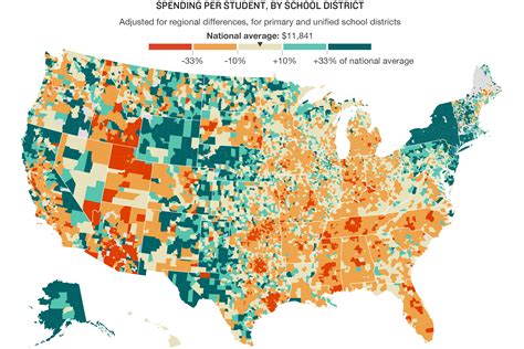 u s education spending map mapporn