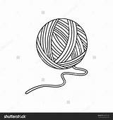 Needles Knitting Drawing Ball Yarn Getdrawings sketch template