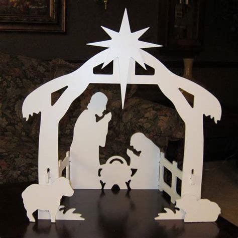 plywood nativity scene plans diy    printable dollhouse