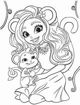 Enchantimals Coloring Pages Pets Girls Wonder sketch template