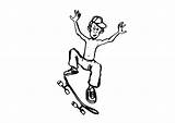 Coloring Skateboarding Skateboard Pages Skaten Large Clipart Library Edupics Patinar Cliparts sketch template