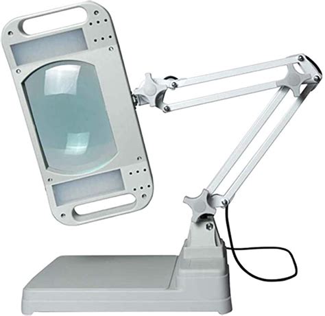 magnifying glass 5x 10x large stand magnifier lamp work light