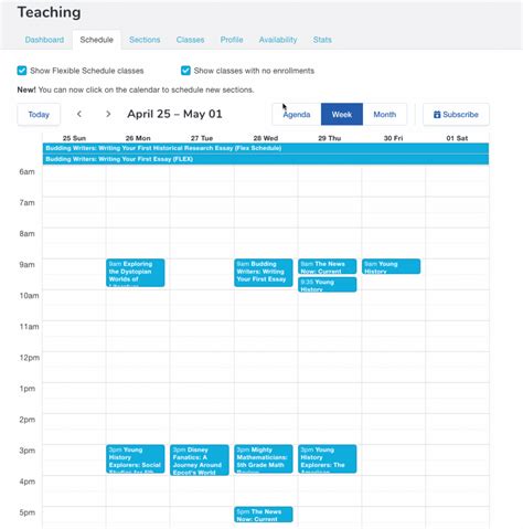 schedule sections   calendar   minutes outschools