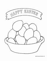 Coloring Eggs Easter Pages Bowl Printable sketch template