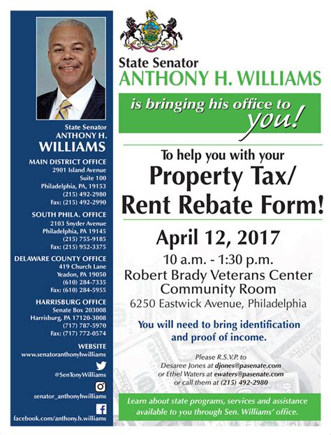 mobile office property tax rent rebate assistance senator anthony