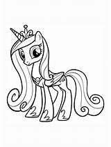 Princess Coloring Pages Cadence Pony Little Cadance sketch template