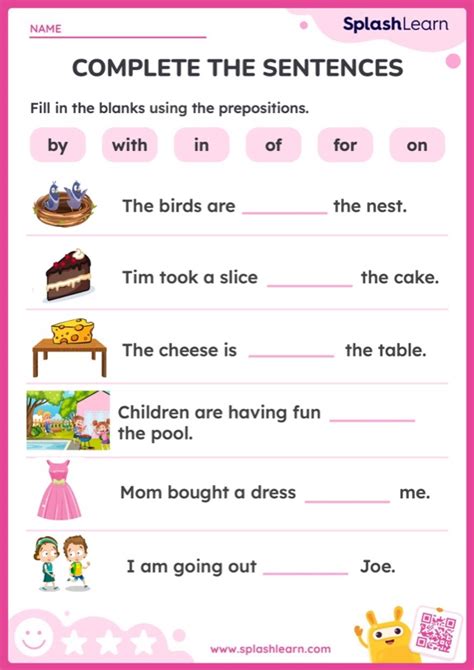 identify  position  prepositions ela worksheets splashlearn