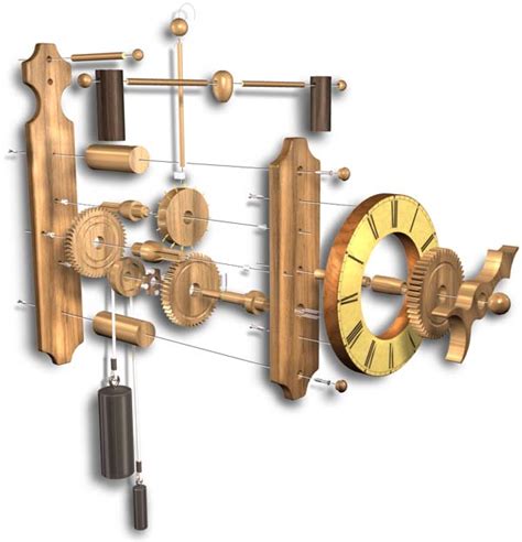woodwork wooden gear clock kits  plans