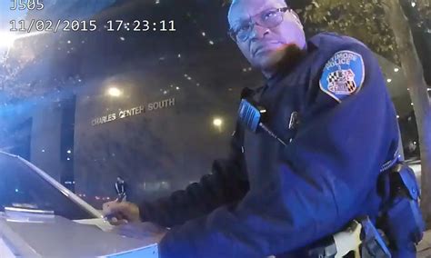 footage  body cameras shows baltimore officers   job     filming