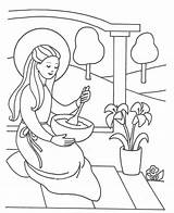Coloring Jesus Mary Mother Pages Assumption Getcolorings Getdrawings sketch template