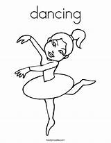 Coloring Dancing Outline Ballerina Built California Usa Twistynoodle sketch template