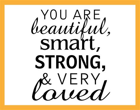 you are beautiful smart strong very loved vinyl wall