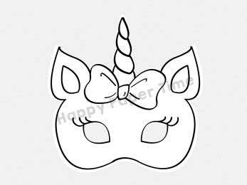 unicorn mask coloring page desearimposibles