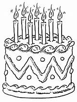 Coloring Birthday Cake Pages Happy Printable Color Cakes Colouring Kids Candles Sheets Decorated Holidays Clip Torte Clipart Printables Online Da sketch template