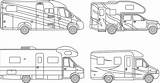 Coloring Pages Vector Trailers Silhouettes Different Travel Set sketch template