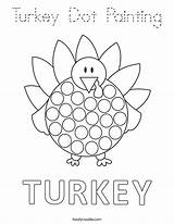 Dot Turkey Coloring Painting Built California Usa sketch template
