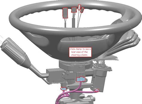 steering column front view selected rear view