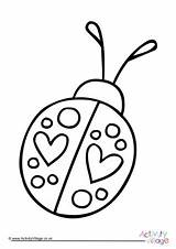 Lovebug Colouring Valentine Happy Pages Valentines Cute Village Activity Explore sketch template