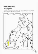 Elisha Widow Helps Coloring Oil Divyajanani sketch template