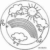 Coloring Regenbogen Ausmalen Mandalas Wetter Malvorlagen Kidsweb Gemerkt Besuchen Klima sketch template