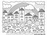 Coloring Cocolico Ciudad Malvorlagen Arco Paisaje Mandalas Edificios Kreationen Ausmalbild Kleurplaten Dorf Disegni Hill Doodles Malbuch Colorare Wenn Mal Coloriages sketch template