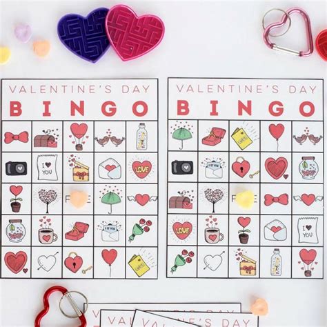 printable valentine bingo cards  numbers printable card
