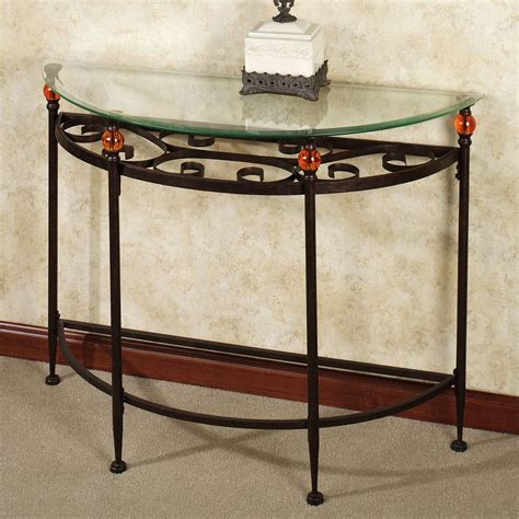 Adele Metal And Glass Console Table Glass Console Table Console
