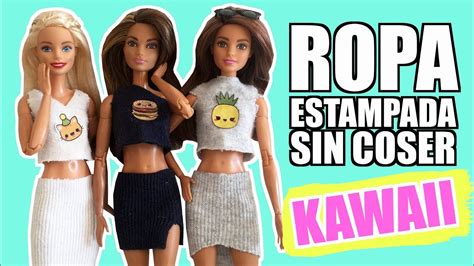 cómo hacer ropa sin coser para barbie kawaii ropa para muñecas youtube