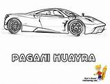 Pagani Coloring Huayra Pages Car Cars Side Yescoloring Supercar Raising Hair Boys sketch template