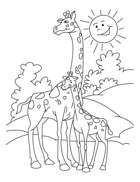 giraffe coloring pages printable