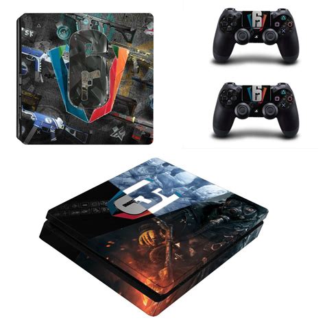 rainbow six siege decal skin sticker for ps4 slim console and controllers