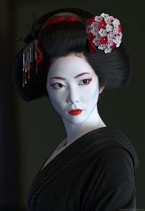 geisha lars martinsson   geisha japan geisha face geisha art