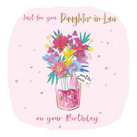 daughter  law embellished birthday greeting card talking pictures