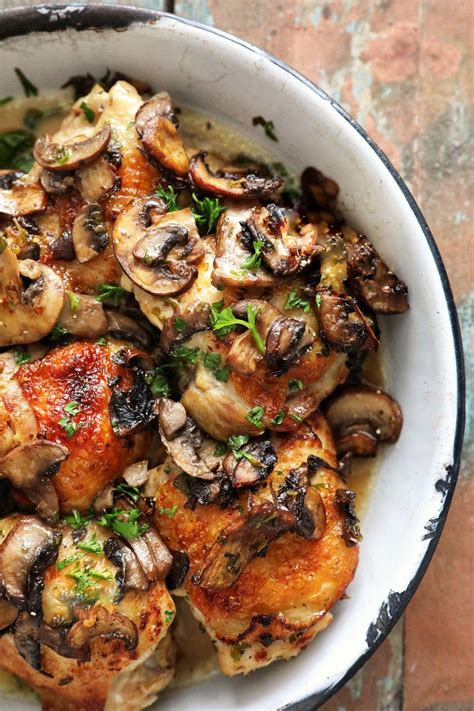 Baked Chicken And Mushrooms 101 Simple Recipe