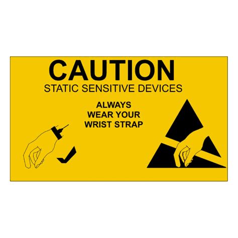 wear  wrist strap sign static safe environments