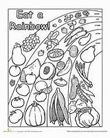 Worksheets Rainbow Eat Nutrition Coloring Food Preschool Health Education Kids Worksheet Pages Live Healthy Fruit Kindergarten Grade Life Words Month sketch template