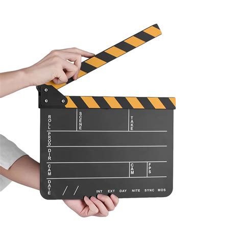 film cut board dry erase acrylic director film clapboard tv cut