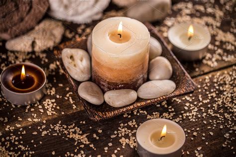 aromatherapy candles featuring candle spa  decoration health