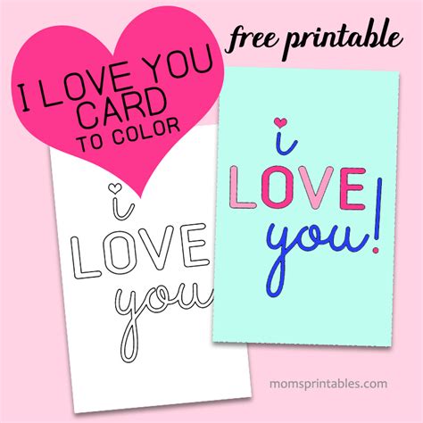 love  printable card moms printables