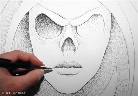 scary face sketch in progress by benheine on deviantart