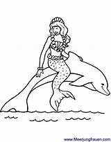 Meerjungfrau Delphin Delfin Malvorlage Meerjungfrauen sketch template