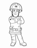 Sam Fireman Coloring Kids Pages Printable Color Print sketch template