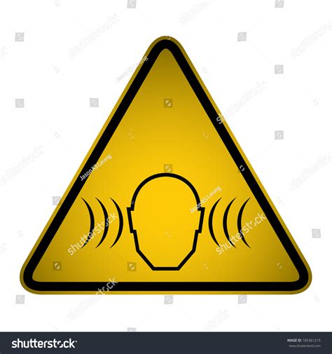 noise warning sign vector  shutterstock