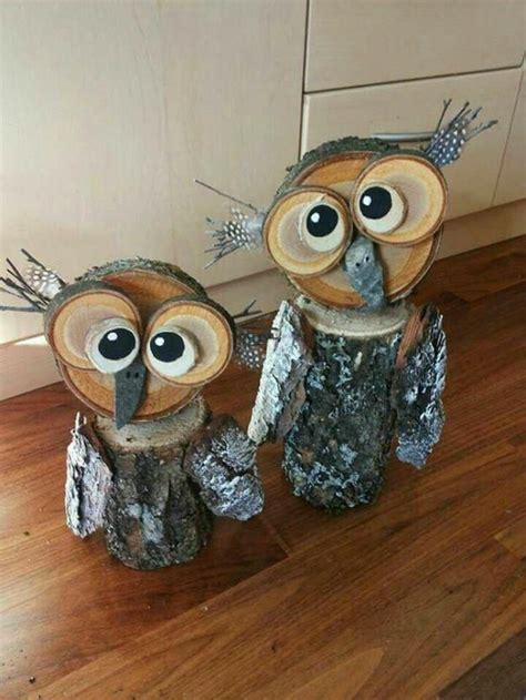 wood owl decor awesome wood crafts  beautify  home  winter