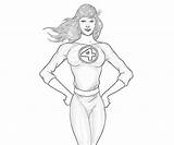 Invisible Woman Coloring Superheroes Pages sketch template
