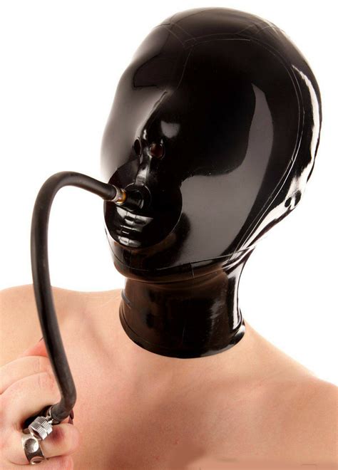 latex mask rubber hood mask  breathing tube gummi mm black aliexpress